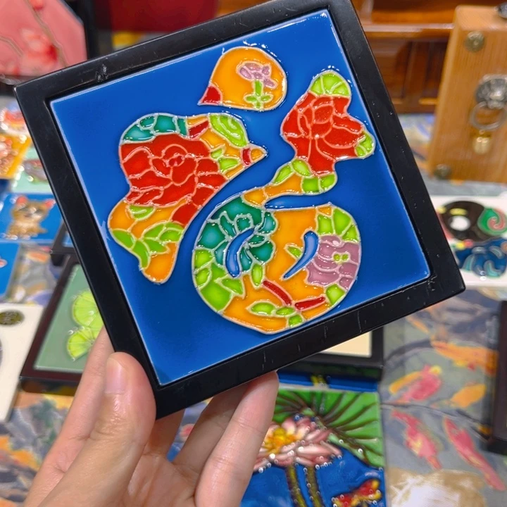 一体款瓷板画艺术作品