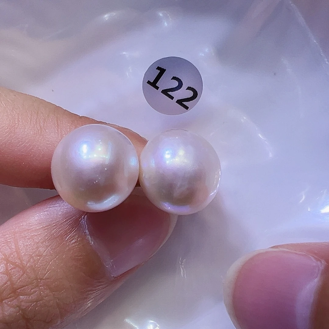 耳饰银S925镶嵌淡水珍珠