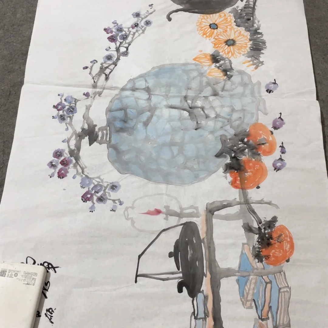 国画国画作品画心一张