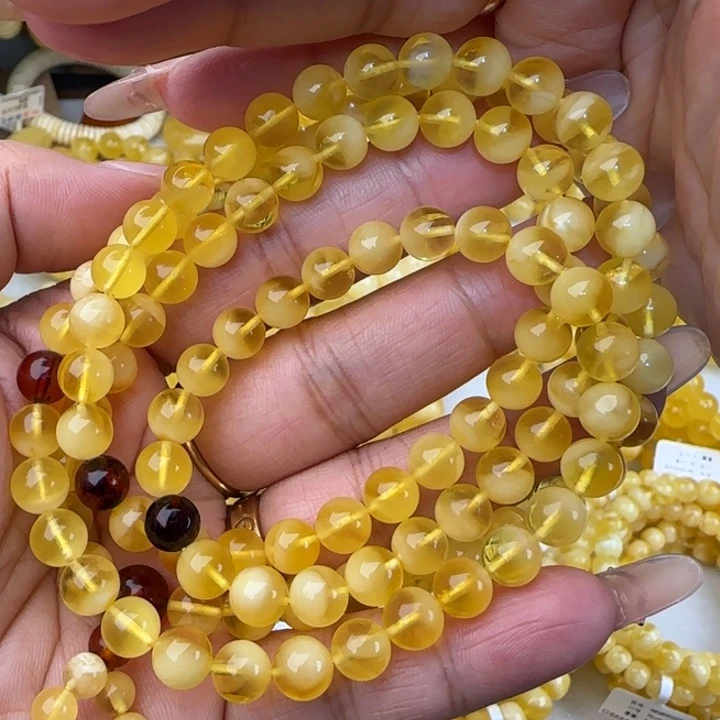 手链蜜蜡未镶嵌聚宝盆佛珠