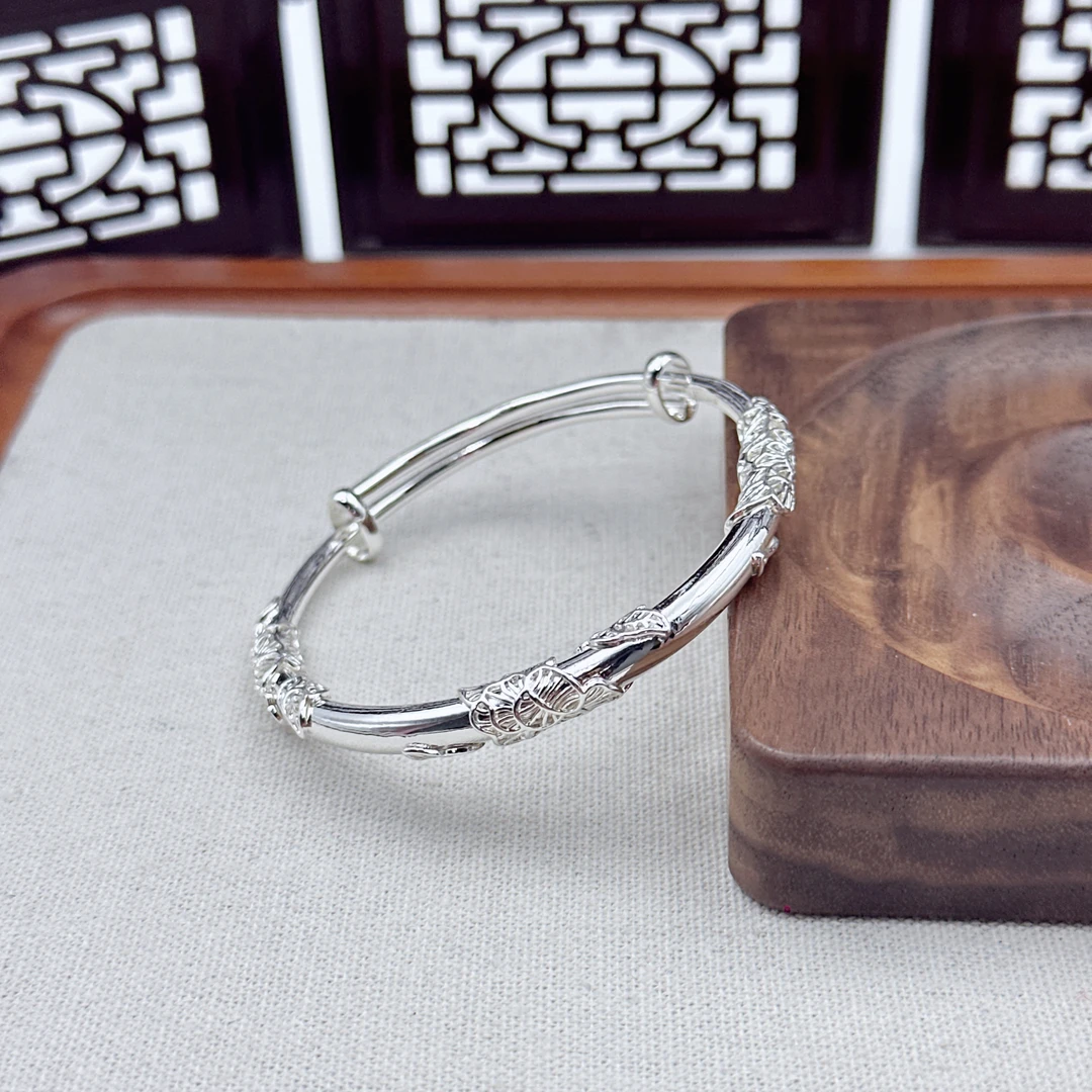 铜合金手镯 新款繁花手镯设计感百搭时尚款情人节礼物生日送女友