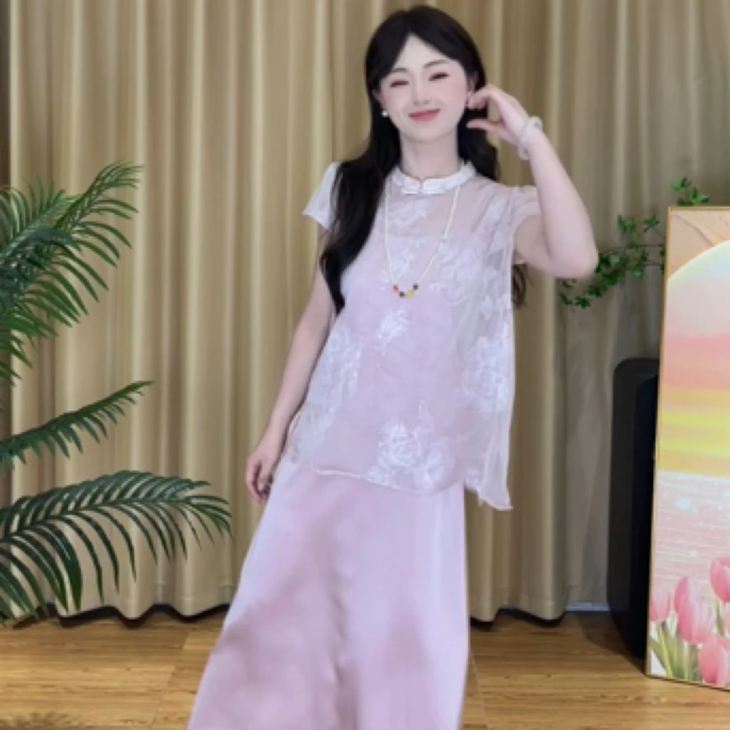 晨曦#小个子新中式显瘦套装