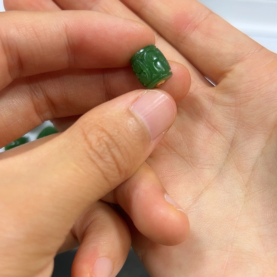 和田玉18K金镶嵌颈饰魅*涵