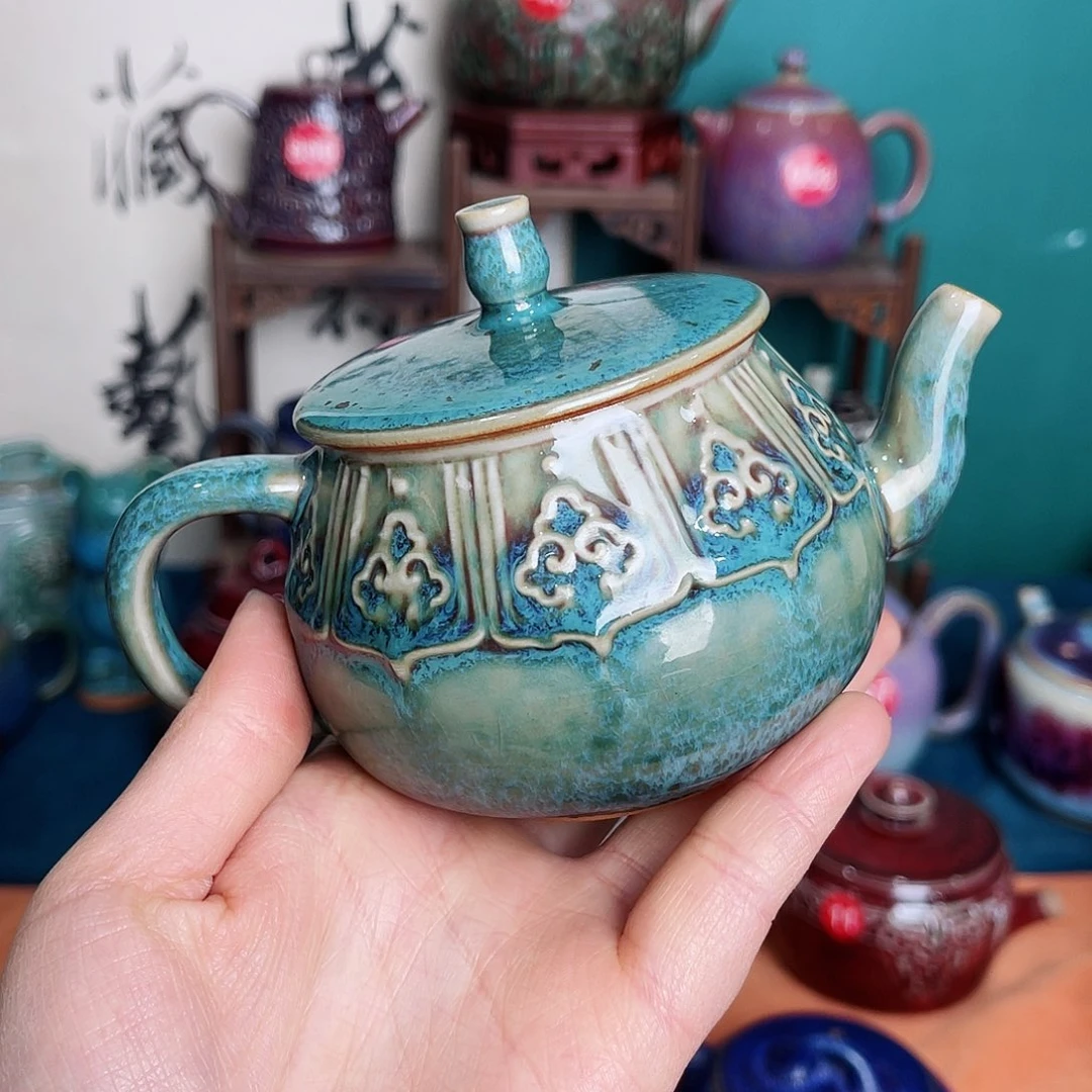 壶不**鹰钧瓷艺术作品壶