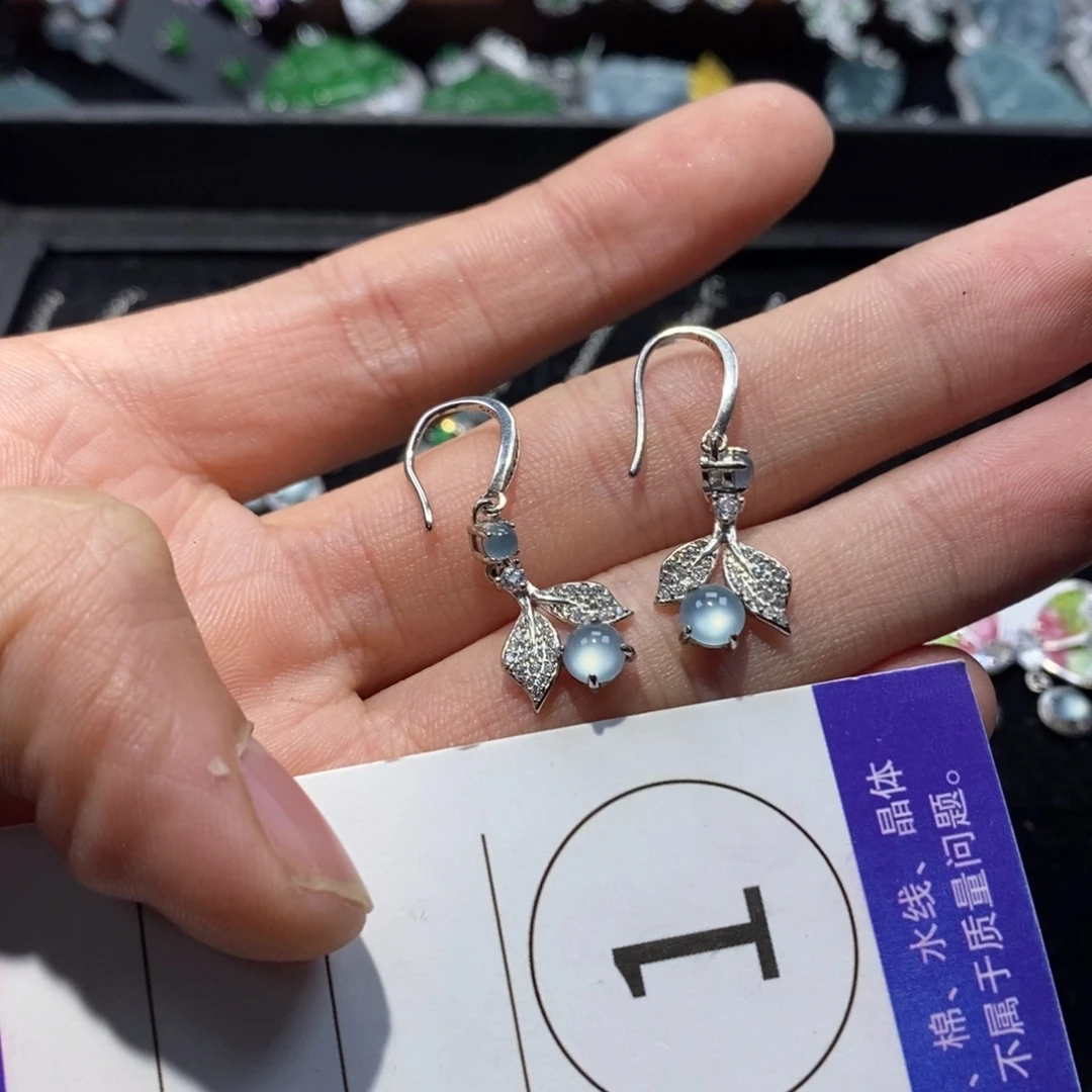 阿***鹞翡翠银S925镶嵌颈饰翡翠