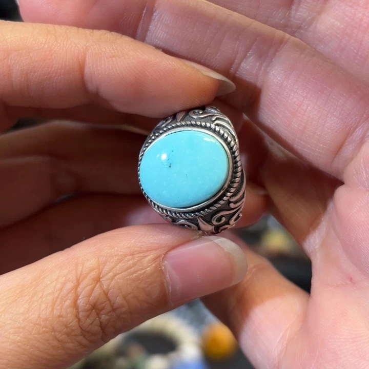 绿松石银S925镶嵌颈饰