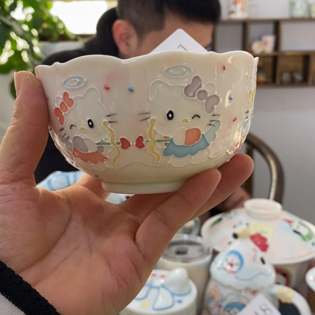 瓷片景德镇釉下彩手绘