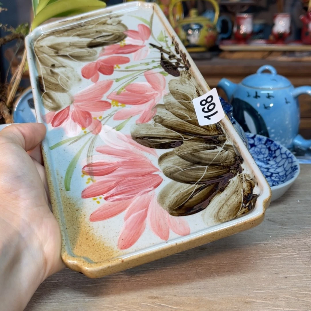 壶素浅陶瓷手工手绘