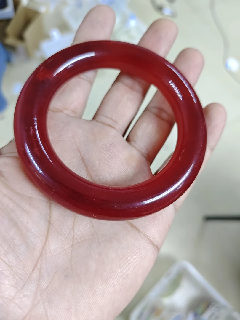 1404号精品红色胖圆条手镯