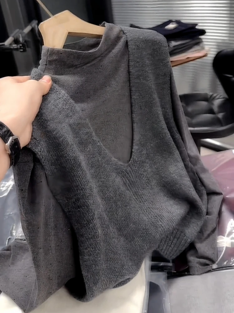【现货】法式针织背心上衣秋冬巨好看的两件套宽松显瘦韩系时尚套装