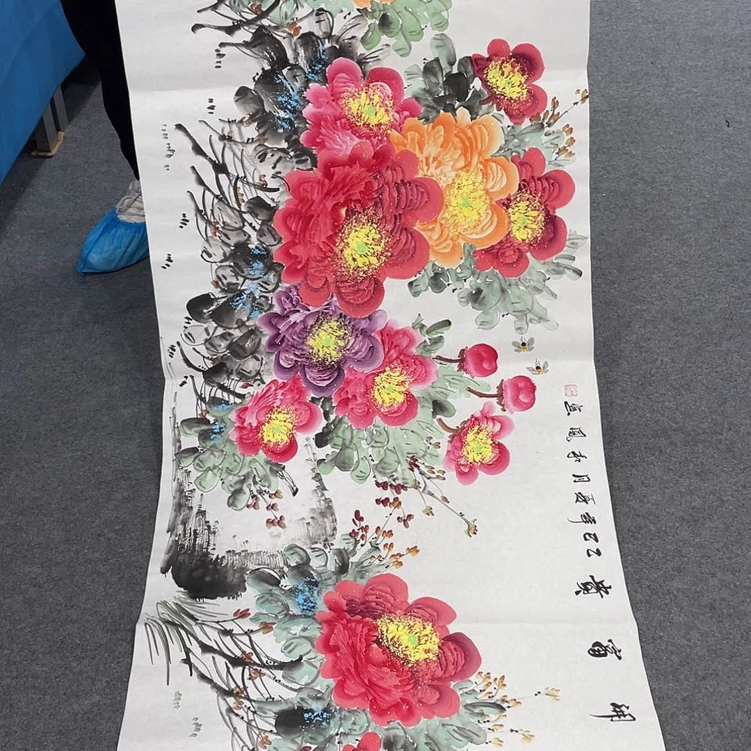 国画今天上午国画作品展示