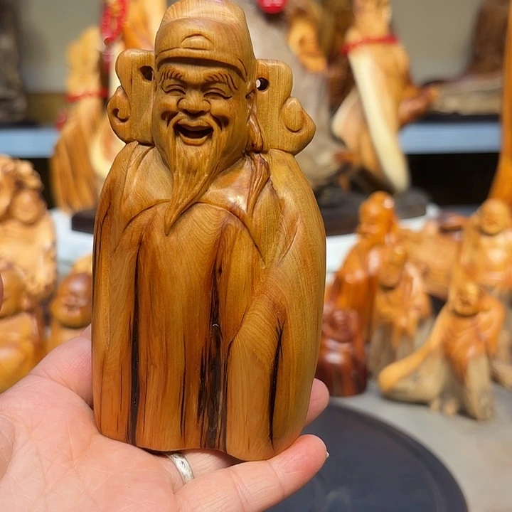 柏木太行崖柏财神爷