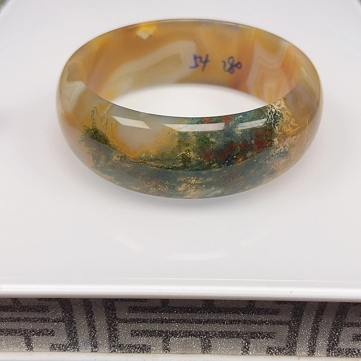玛瑙/玉髓手镯未镶嵌遗****∵