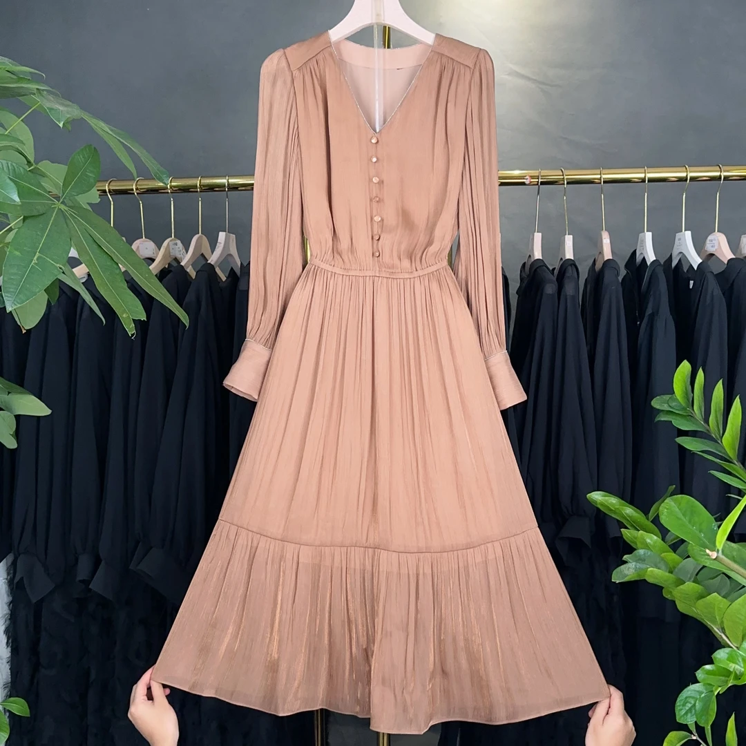 【RG1747】2025年新款时尚气质百搭减龄显瘦女装连衣裙