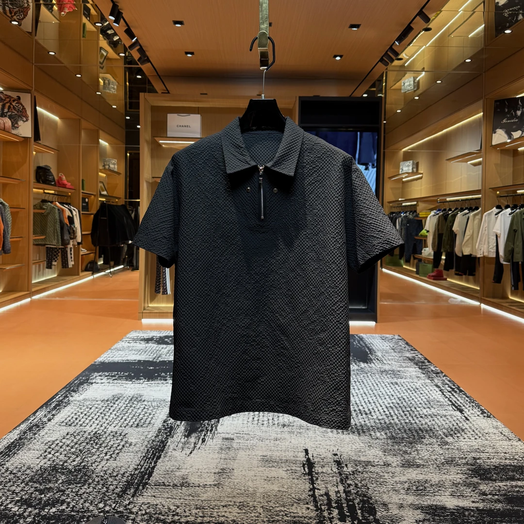 「S5109」男士时尚轻奢拉链半袖小众设计师百搭春夏款防晒POLO衫