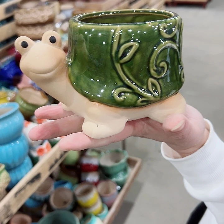 有孔.凑满10元发货多肉陶瓷花盆！