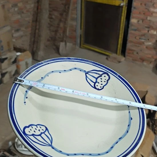 库存微瑕盘子一个直径23