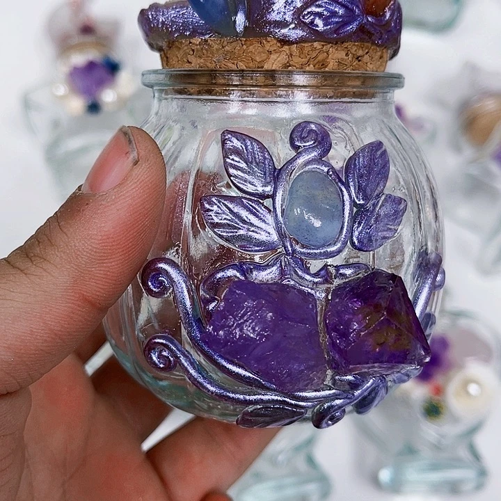 N***g未镶嵌摆件紫晶水晶