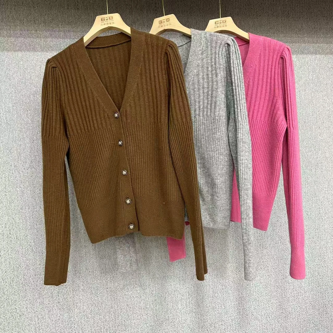 爆款！粗细坑条女士休闲针织开衫