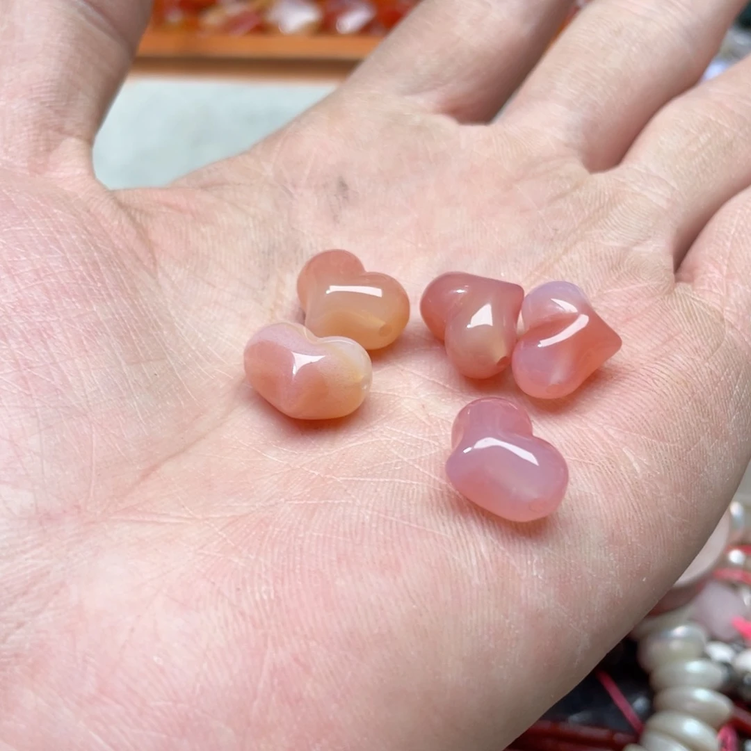 玛瑙/玉髓合金珠宝半成品一个14mm盐源屁桃