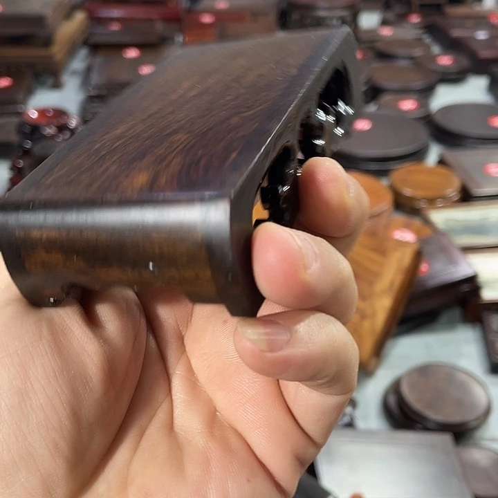 香榧木红木底座工艺品11公分