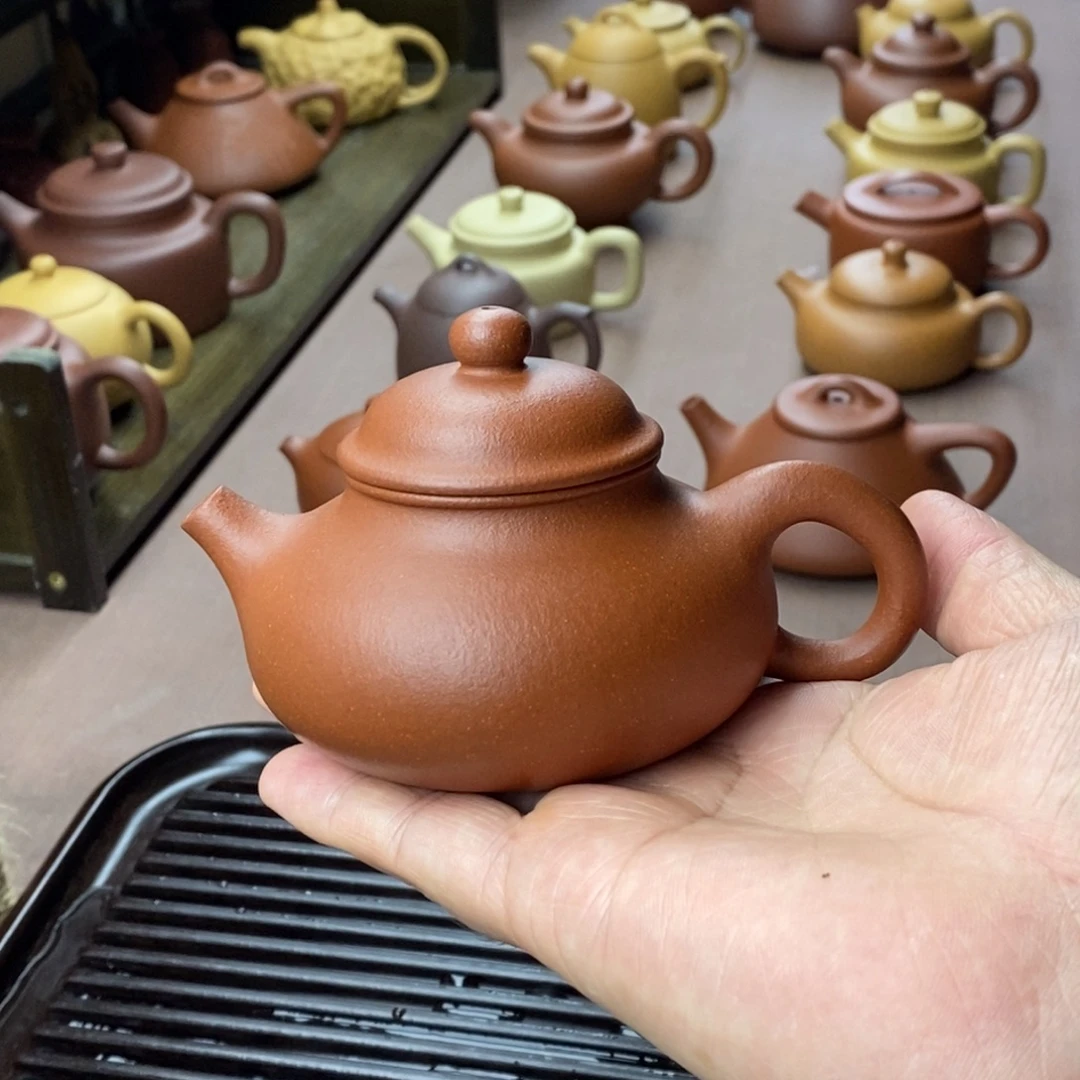 紫砂茶壶紫砂微瑕容天