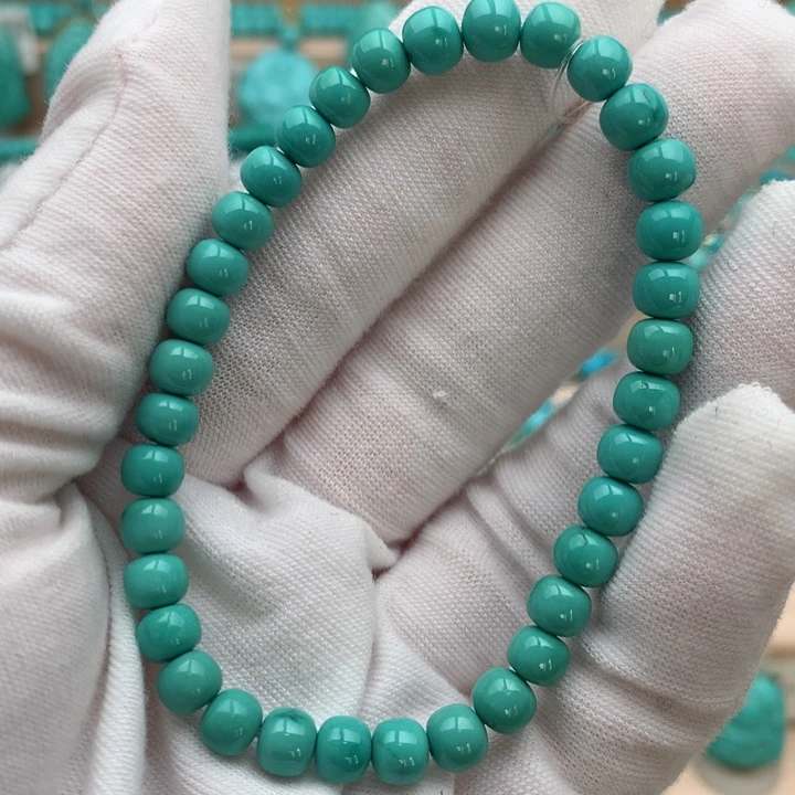 绿松石未镶嵌珠宝奇石5.8mm