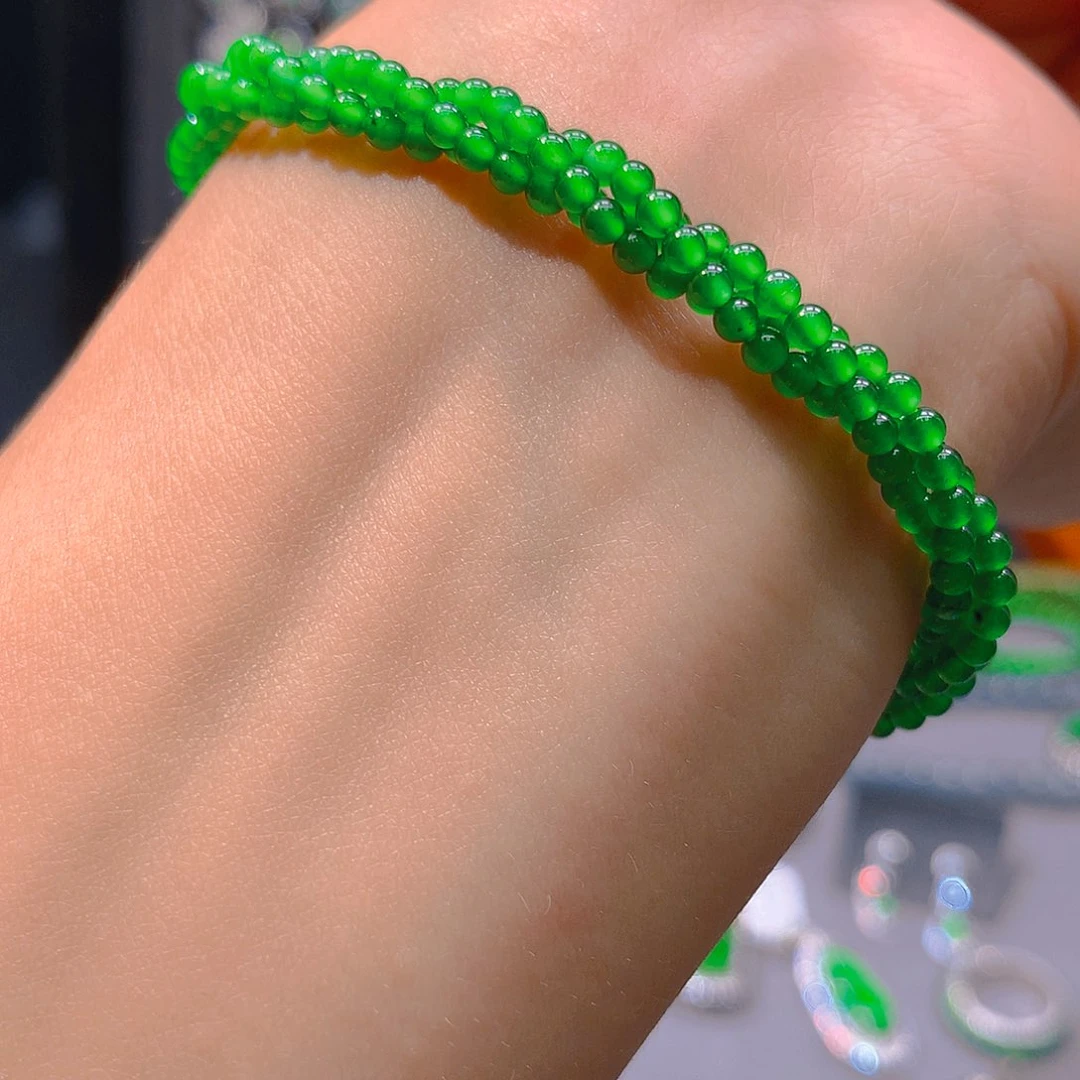 翡翠未镶嵌耳饰天然翡翠