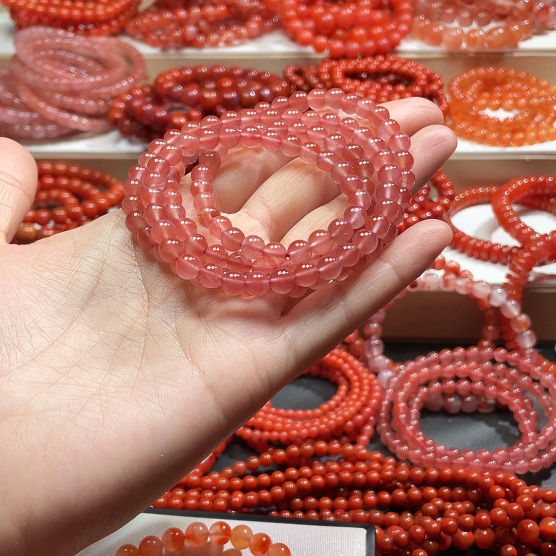 南红玛瑙未镶嵌手链