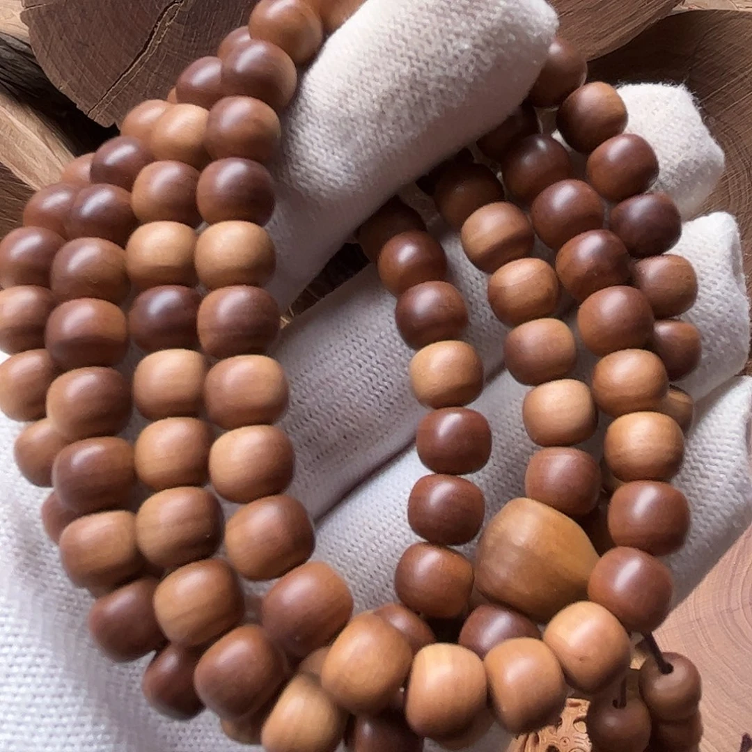 坦***风檀香木手串/手链定制7x8老型108颗