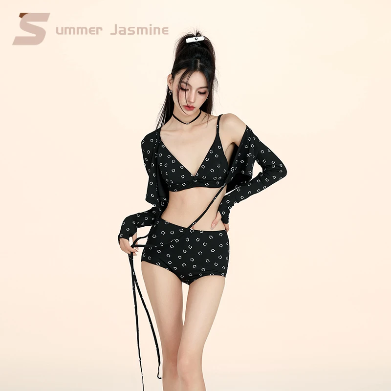 微澜夏茉2025新款夏季泳衣女分体显瘦长袖性感高级感泡温泉保守