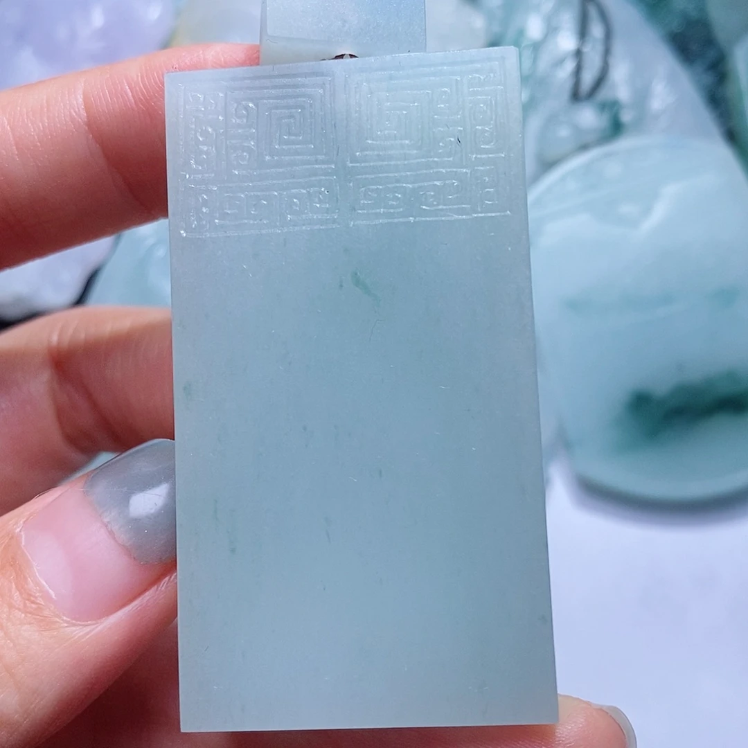 定制翡翠未镶嵌毛货付款后确认抛光