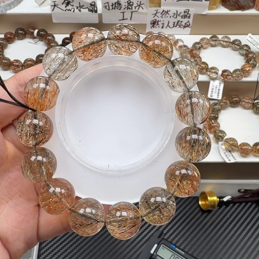 水晶手链未镶嵌黑金超七多样性发其一