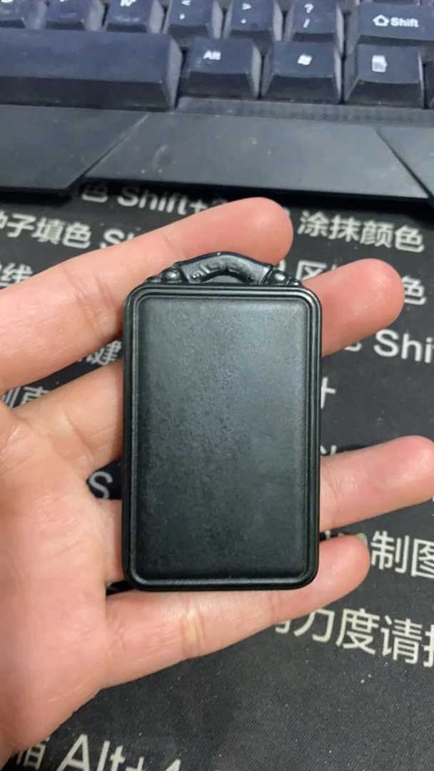 和田玉青玉无事牌单面