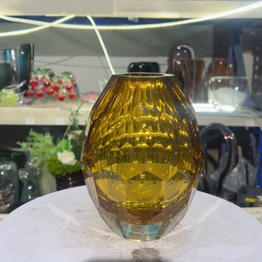 高 16 轻奢琉璃花器福利正常手工痕迹