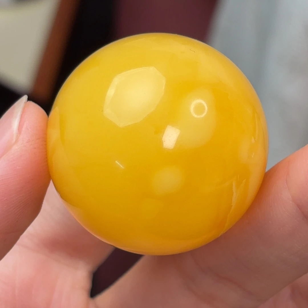 琥珀（根珀）未镶嵌发饰28.8浓蜡橘黄单珠