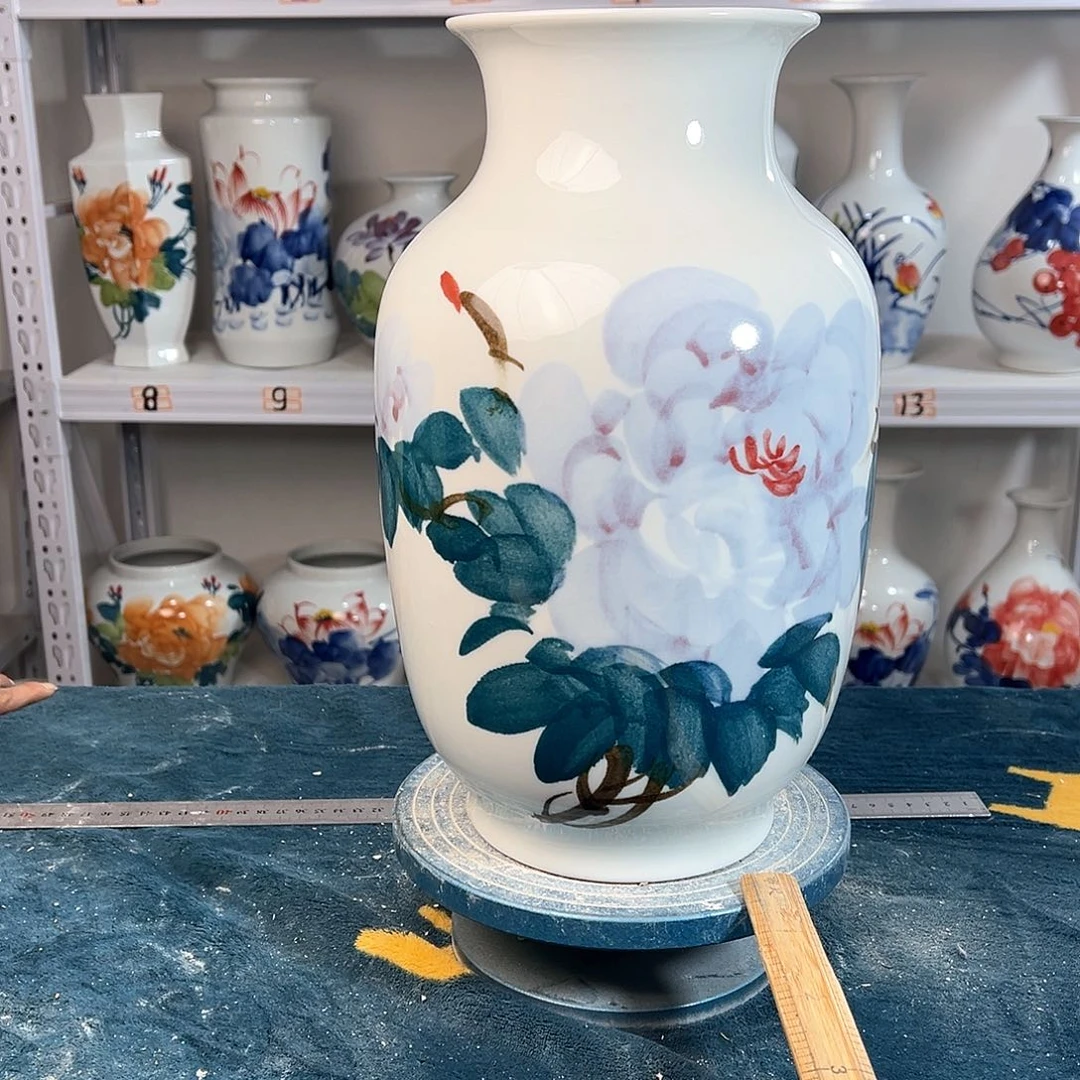 摆件景德镇陶瓷大冬紫牡