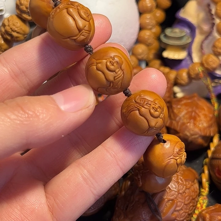 橄榄核手串/手链浮雕弥勒