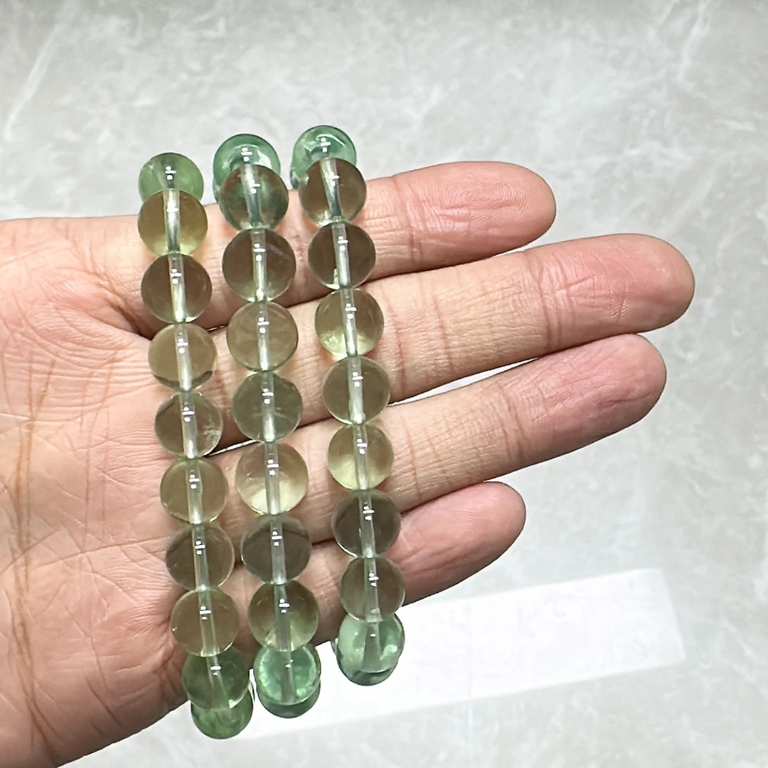 8A天然绿萤石手链多样性发一