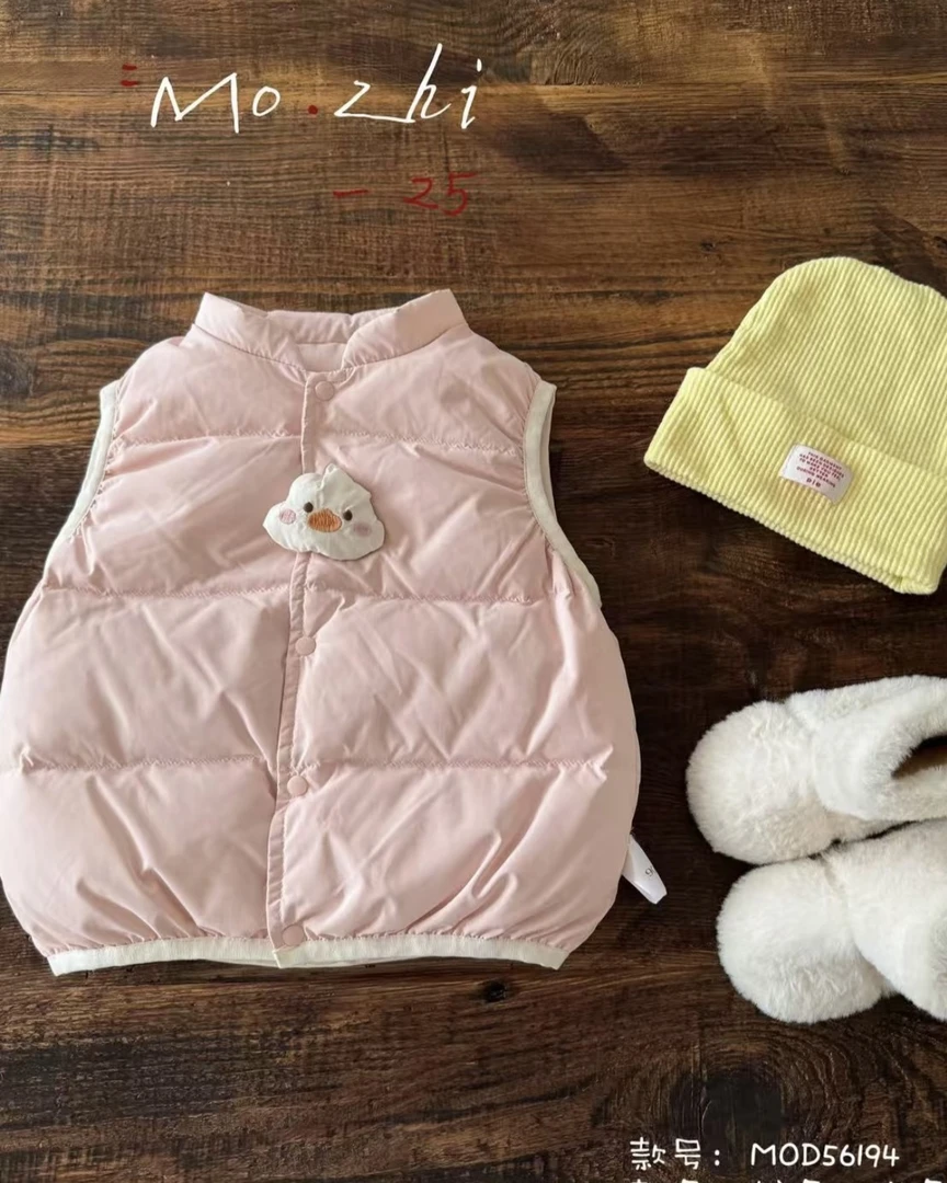 茉纸轻羽绒马甲女宝