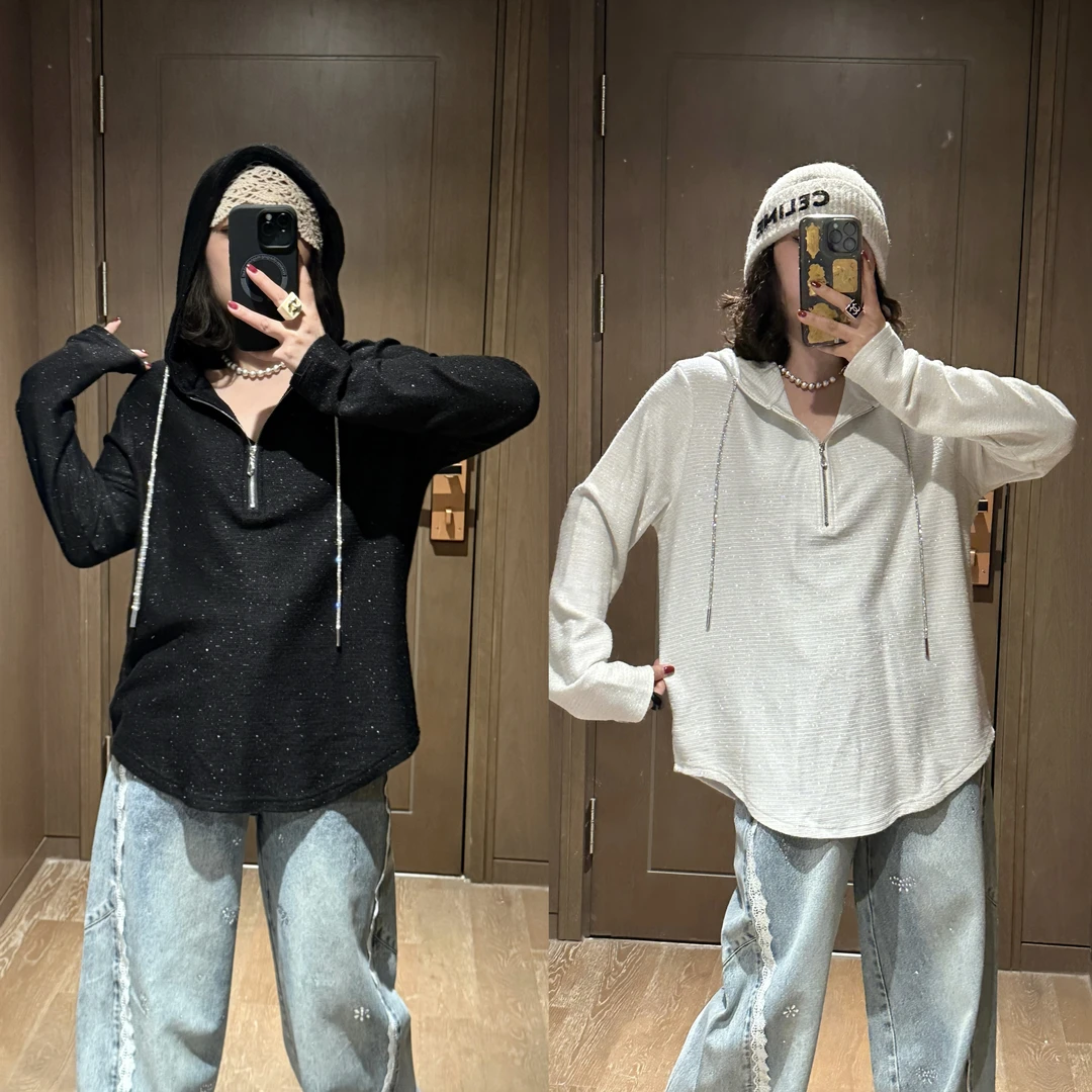 YDFSTUDIO小众【星河遐想】欧货高品设计感半拉链帽衫设计时尚卫衣