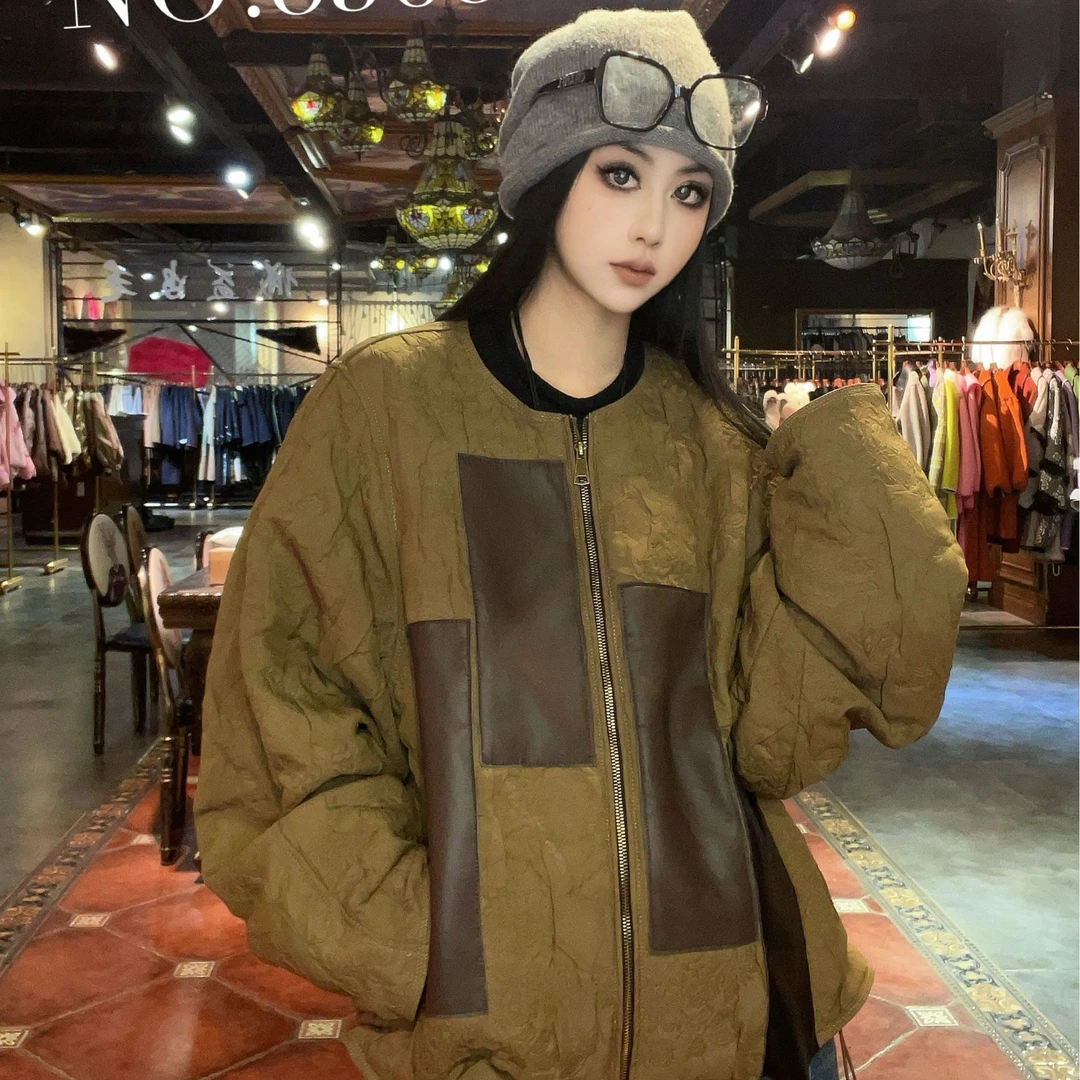 【CY】 85089-B 2025早春新款时尚轻奢设计师配绵羊皮外套