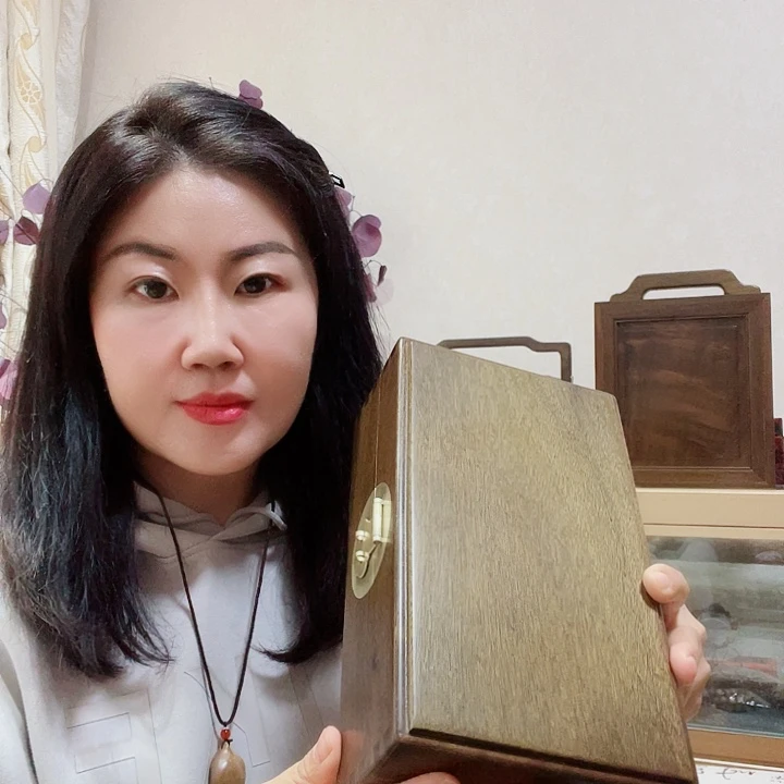 金丝楠金丝楠木小叶桢楠阴沉木首饰盒水滴纹