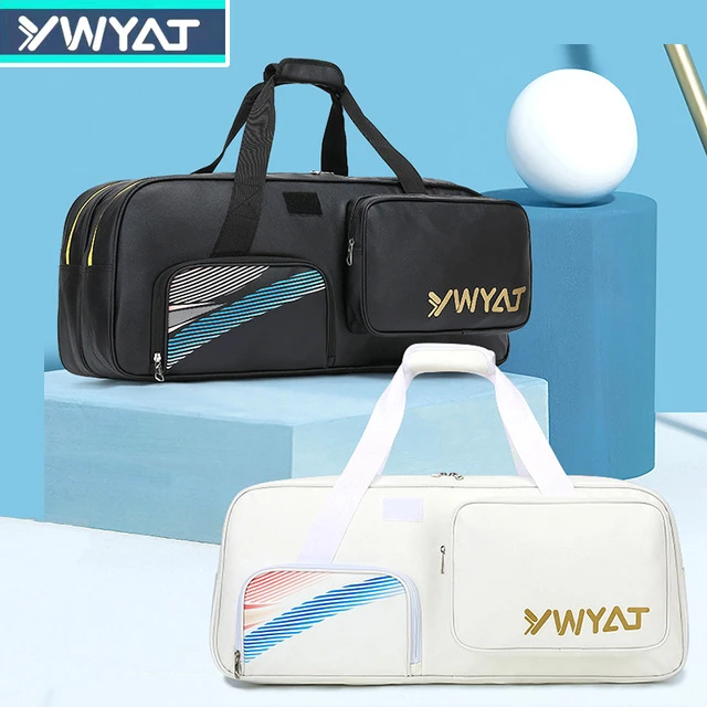 新款羽毛球包6只装单肩手提球拍包大容量白色球拍袋方包运动球包