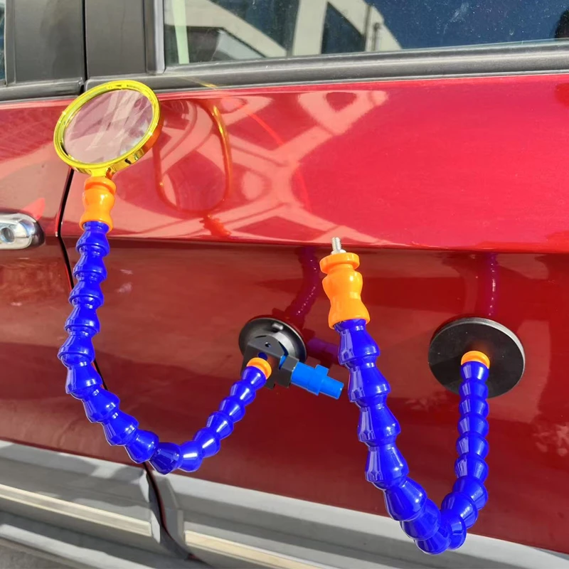 汽车凹陷修复工具泵吸盘弯管支架磁铁底座凹坑放大镜配件