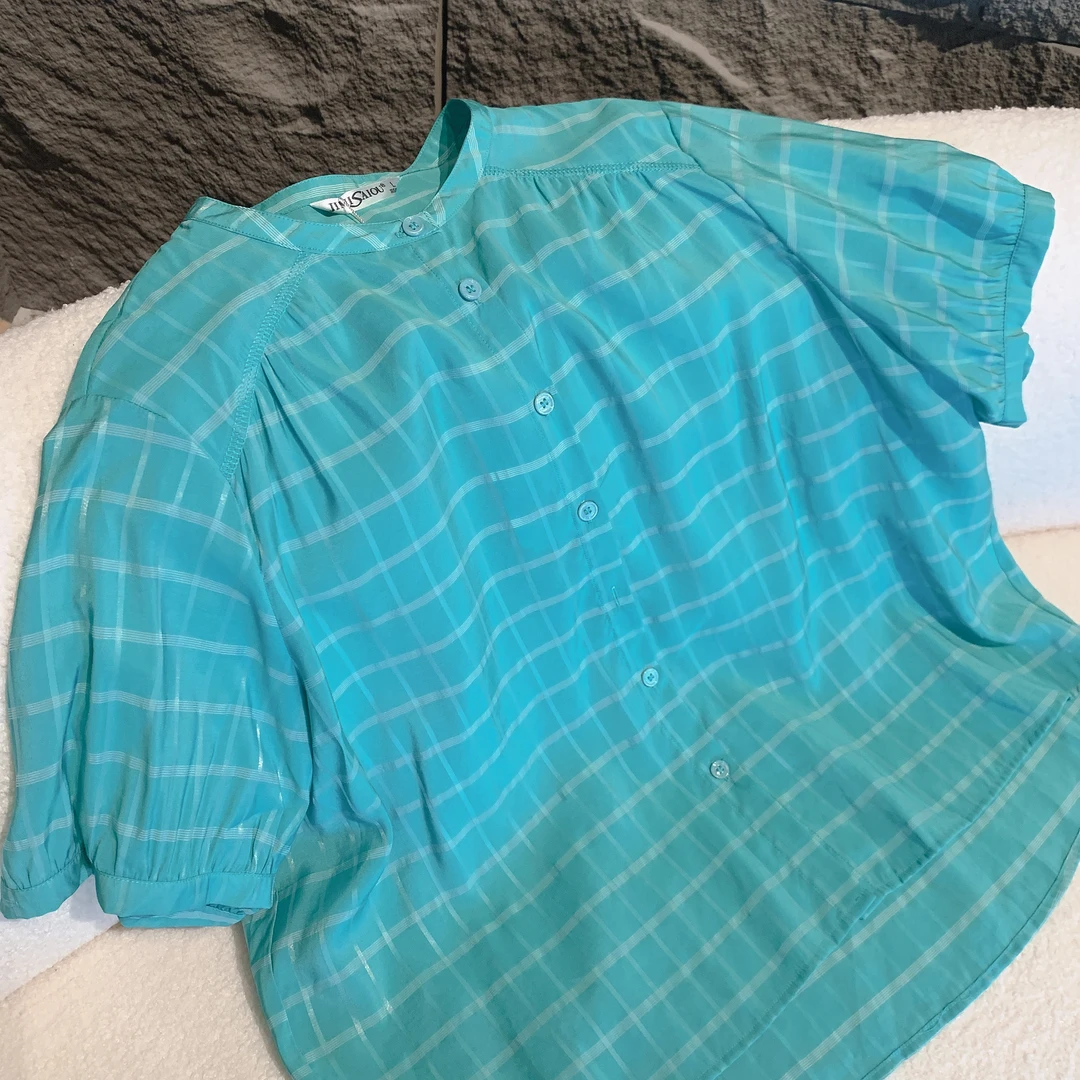 吉米赛欧 【早春蓝格衬衫】1K2221293 淑女衬衫