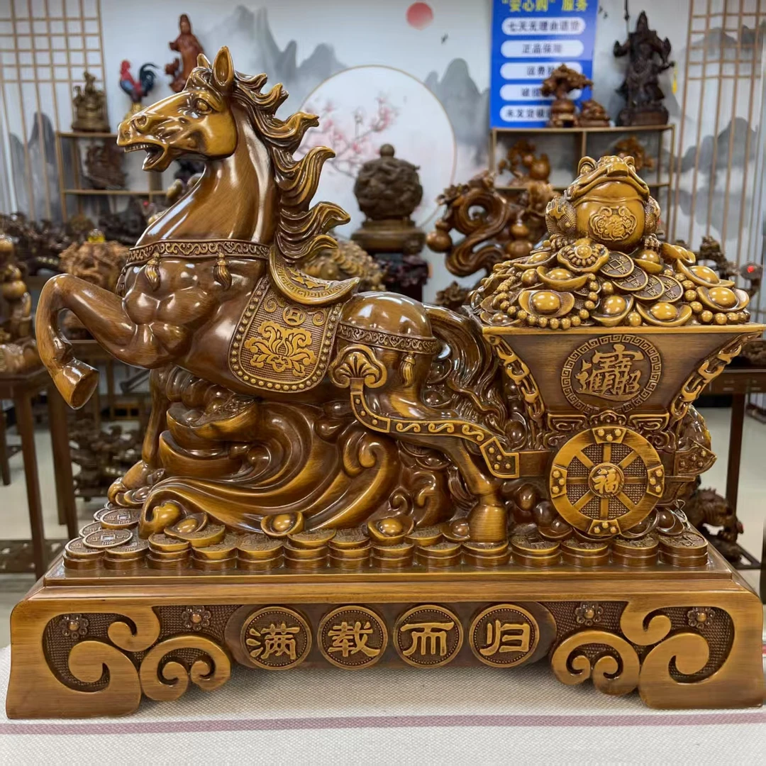 马拉车长32高27摆件工艺品客厅酒柜玄关装饰品办公室桌面开业送礼