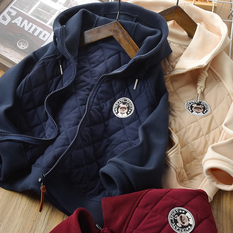 儿童连帽夹棉外套冬季新款男童休闲时尚保暖中大童上衣24162