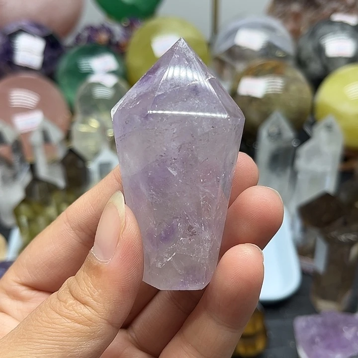 未镶嵌珠宝半成品水晶80克紫水晶柱