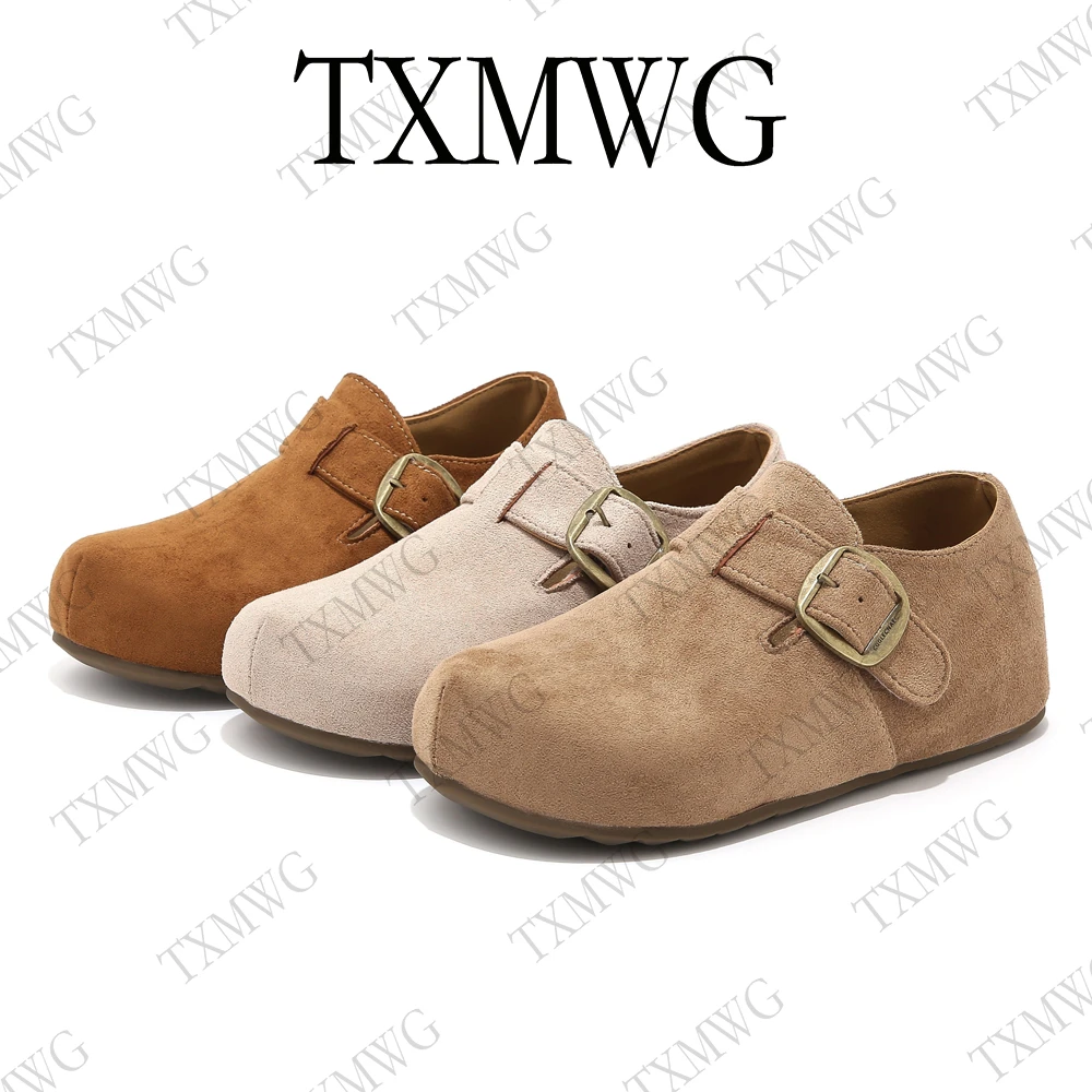 TXMWG 品牌5cm厚底包头拖女小个子增高女鞋秋季博肯89074